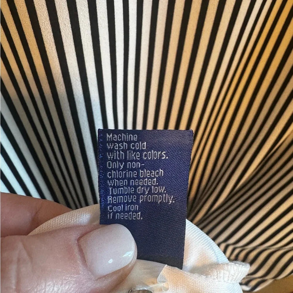 Apt. 9 Women’s Plus Size Shift Dress Black.  White Striped Belted Lined Sz 2XL - Picture 6 of 11